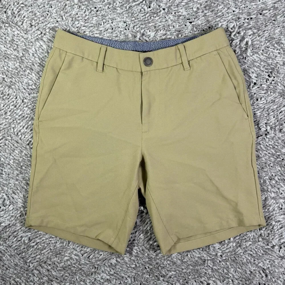 Bonobos Performance Golf Shorts Mens 28 Slim Fit 7'' Beige Stretch Summer Preppy